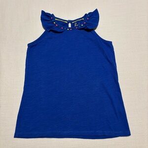 Girls Boden Brilliant Blue Sleeveless Top | Size 8-9Y